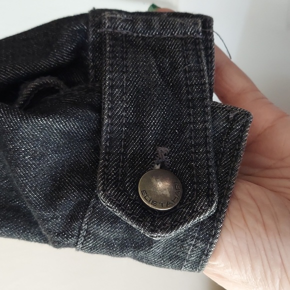 Black denim Ellie Tahari jacket - Picture 3 of 7